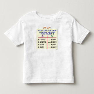 Les Tous Petits T-shirt pour tout-petit avec un quiz.