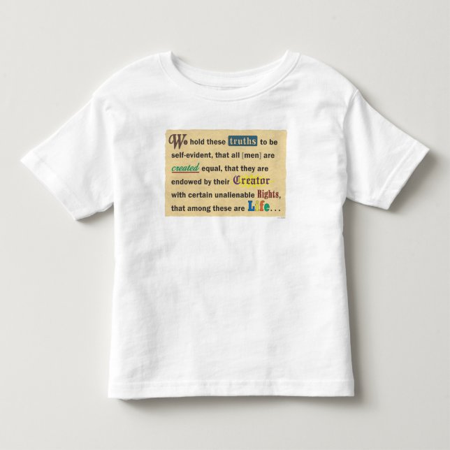 Les Tous Petits T-shirt pour tout-petit avec une déclaration. (Devant)