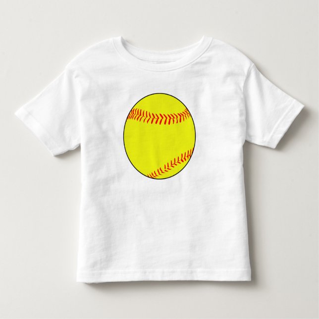 Les Tous Petits T-shirt pour tout-petit de softball Fastpitch pers (Devant)