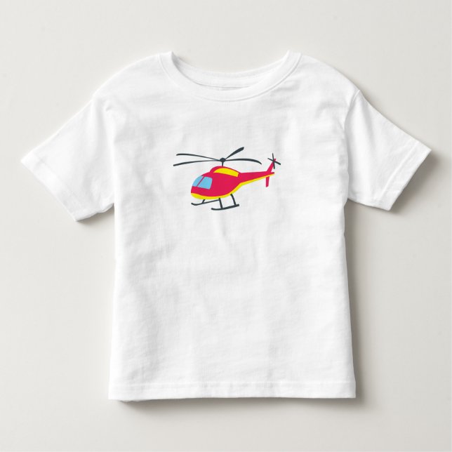 Les Tous Petits T-shirt pour tout-petit d'hélicoptère volant migno (Devant)
