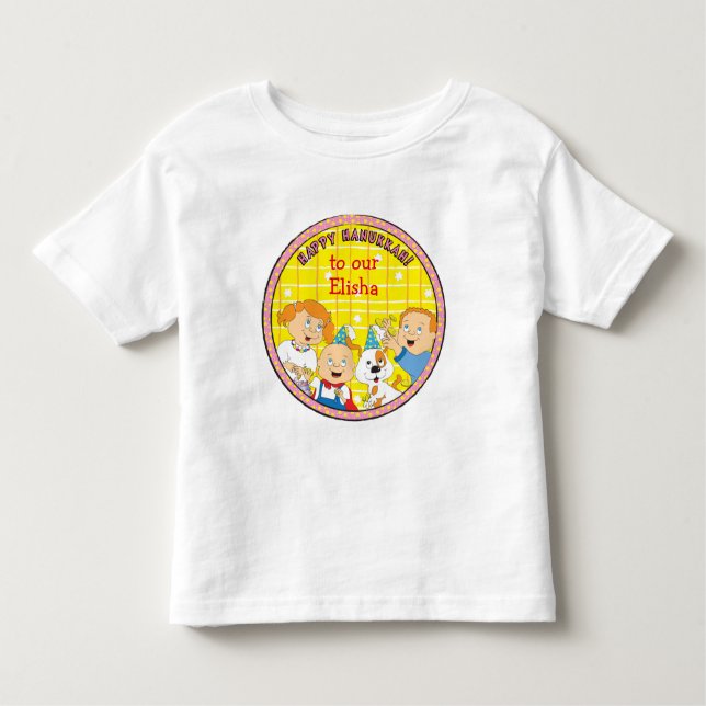 Les Tous Petits T-Shirt pour tout-petit « Joyeux Hanoucca » (Devant)