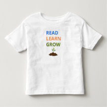T-shirt pour tout-petit 'Lire, Apprendre, Grandir'