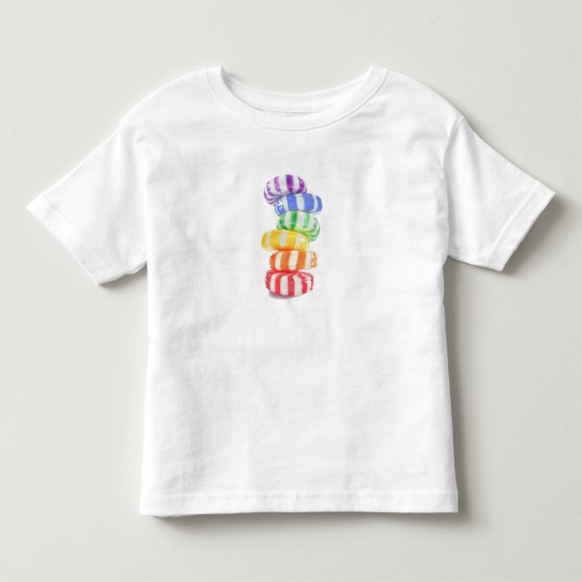 Les Tous Petits T-Shirt pour tout-petit RAINBOW CANDY (Devant)