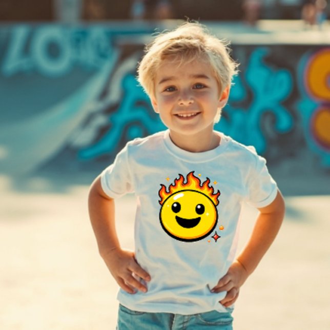 Les Tous Petits T-shirt pour tout-petit smiley feu mignon Y2K (Créateur téléchargé)
