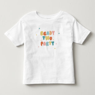 Les Tous Petits T-Shirt "Prêt à faire la fête" pour anniversaire d