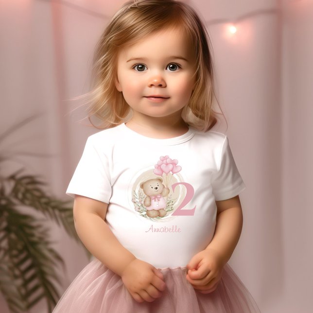 Les Tous Petits T-shirt Teddy Bear Toddler pour 2e anniversaire (2nd Birthday Cute Teddy Bear Toddler T-shirt)