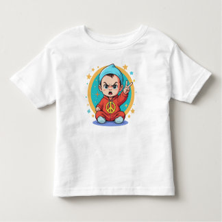 Les Tous Petits Vibes super T-Shirt pour enfants - Hippie Pop Art 