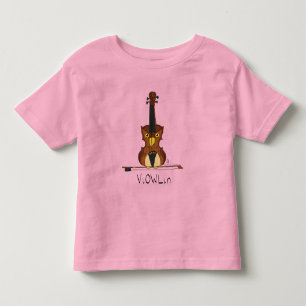 Les Tous Petits ViOWLin Chouette de violon Musique T-Shirt pour bé