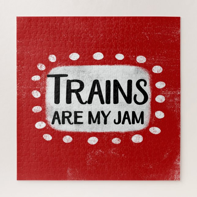 Les Trains Sont Mon Jam Jigsaw Puzzle (Vertical)