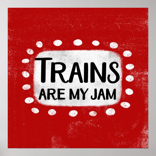 Les Trains Sont Mon Poster Poster Wall Art (Devant)