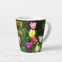 Les Tulipes Colorées Cust. LATTE MUG Latte Mug