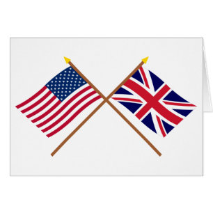 Les USA et drapeaux croisés par Royaume-Uni