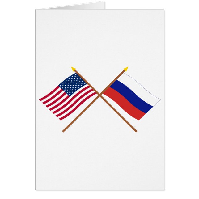 Les USA et drapeaux croisés par Russie (Devant)