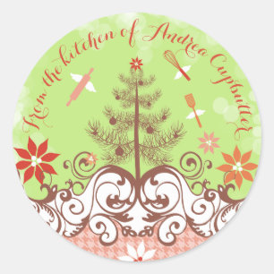 Les ustensiles Angel de la cuisine du étiquette de