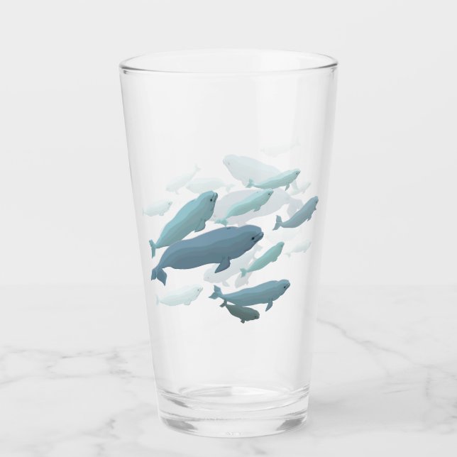 Les verres en verre de baleines de baleine de (Devant)