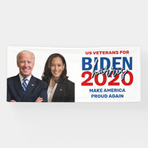 Les vétérans de la bannière électorale de Biden Ha