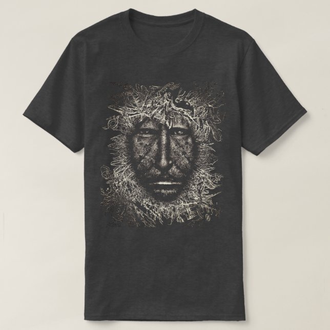 Les visages dans le T-shirt forestier (Design devant)