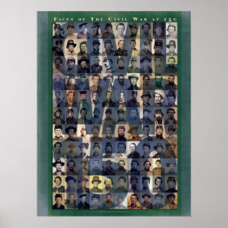 Les visages de la guerre civile 150 Poster d'art