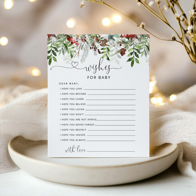 Les voeux à feuillage persistant d'hiver pour bébé (Créateur téléchargé)