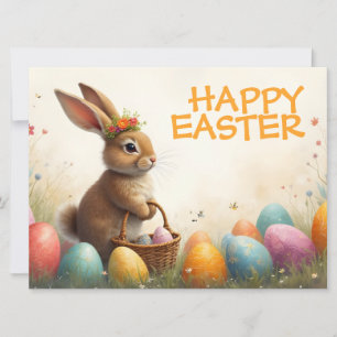 Les voeux du printemps du lapin de Pâques