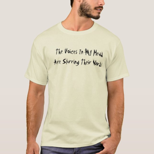 "Les voix dans mon" T-shirt principal (Devant)