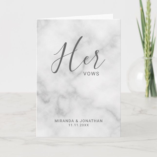 Les Vows White Marble Wedding (Devant)