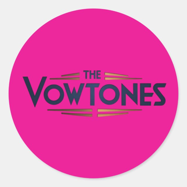 Les Vowtones - Stickers Logo (Rose) (Devant)