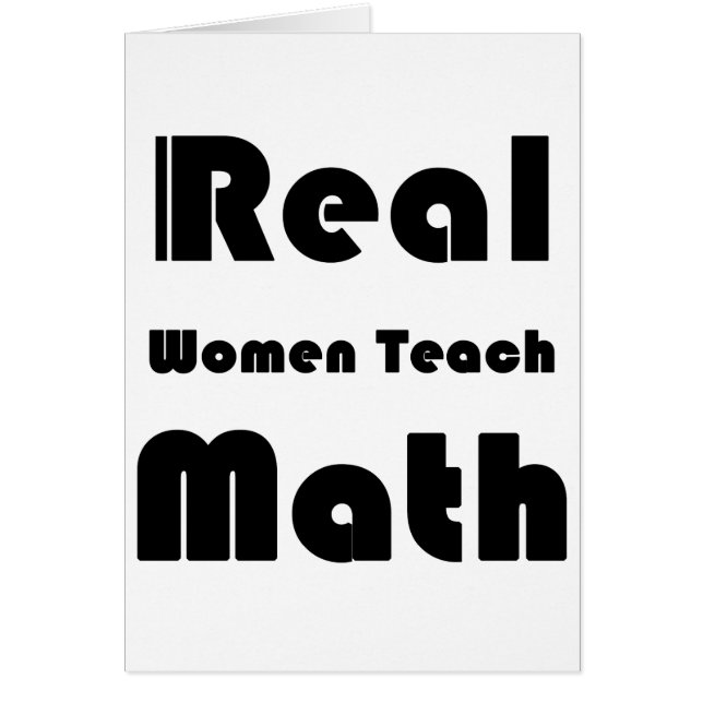 Les vraies femmes enseignent des maths (Devant)