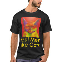 Les vrais hommes aiment le T-shirt de chats