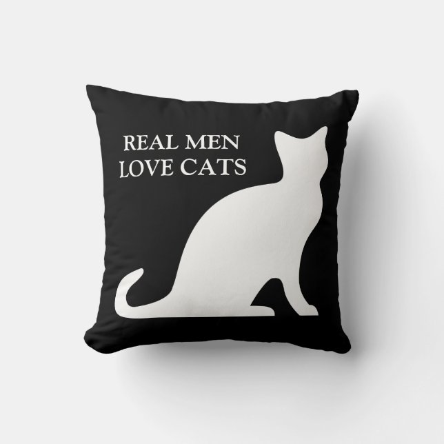 Les vrais hommes aiment les chats coussin coussin (Recto)