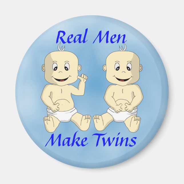 Les vrais hommes font des jumeaux Magnets (Devant)