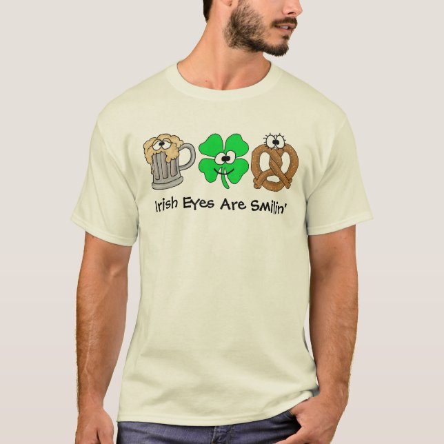 Les yeux irlandais sont T-shirt drôle de Smilin (Devant)