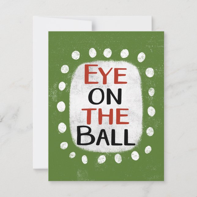 Les Yeux Sur La Carte De Voeux Ball (Devant)