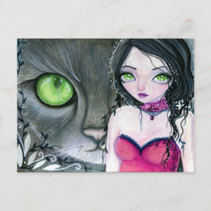 Les yeux verts - Carte postale