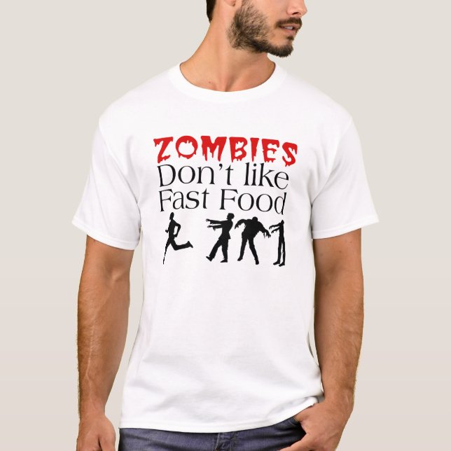 Les zombis n'aiment pas le T-shirt d'aliments de (Devant)