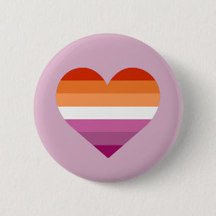 Lesbian Pride Drapeau Coeur Design Badge Pride 202