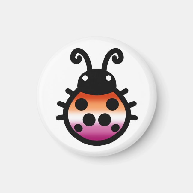 Lesbian Pride Ladybug Magnet (Devant)