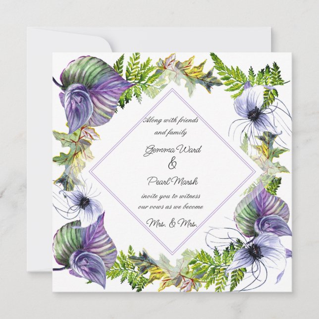 Lesbian Purple Clematis et Feuilles (Devant)