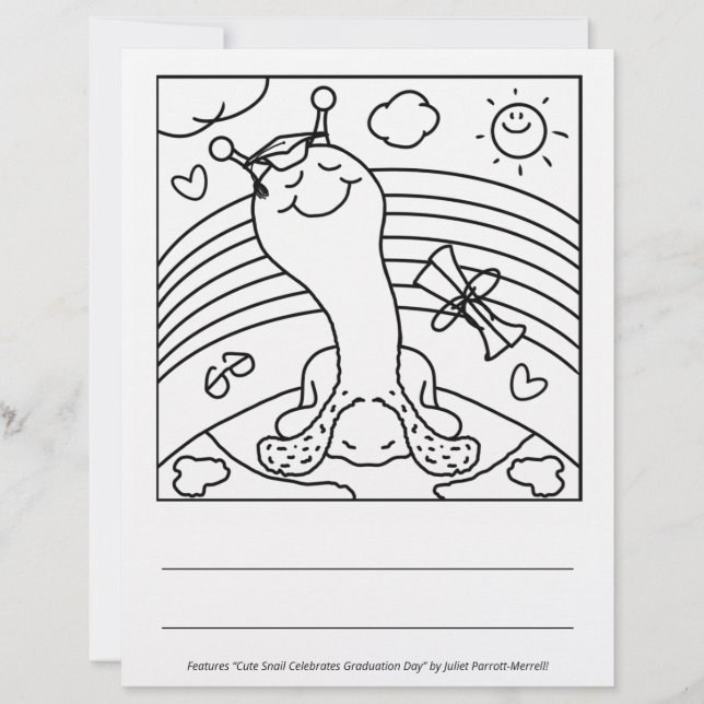 L'Escargot mignon L'A INSTALLÉ À La Fin De La Grad (Devant)