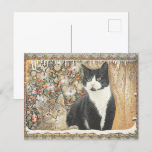 Lesley Anne Ivory Christmas Cat Carte postale