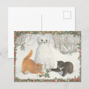 Lesley Anne Ivory Christmas Cat Carte postale