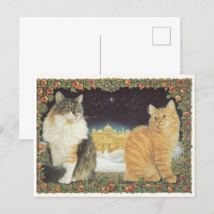 LESLEY ANNE IVORYS CHRISTMAS CARTE POSTALE CAT