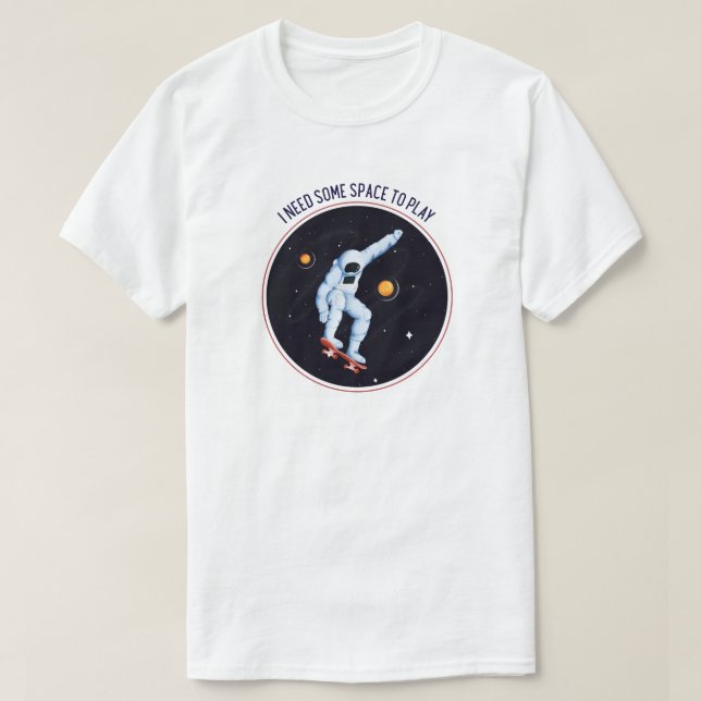L'espace astronaute embarquant amusant T-shirt lud (Design devant)