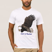 L'ESPRIT DE LA LIBERTÉ L'aigle chauve T-shirt anim