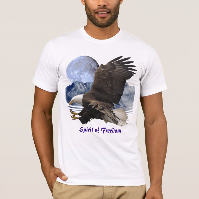 L'ESPRIT DE LA LIBERTÉ L'aigle chauve T-shirt anim (Devant)