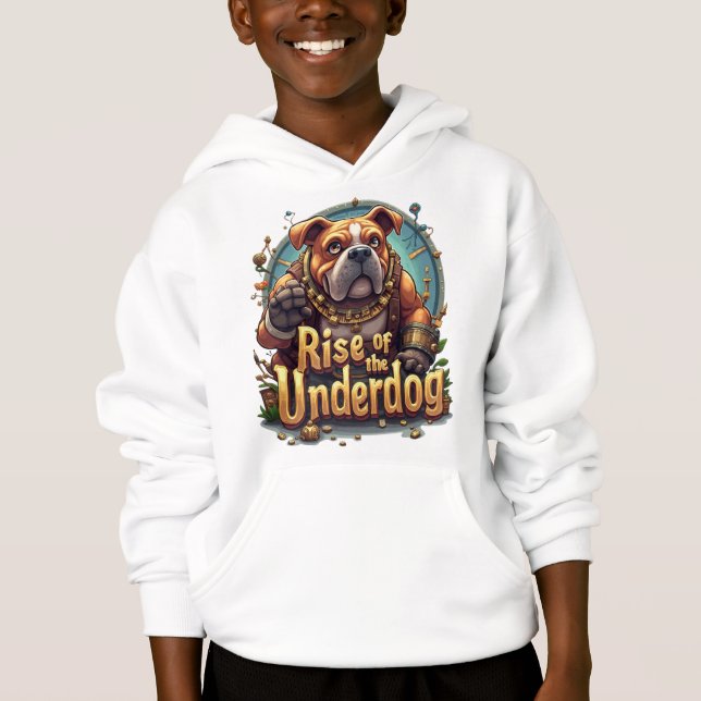 L'essor du sweat-shirt pour enfants Underdog – Mot (Devant)