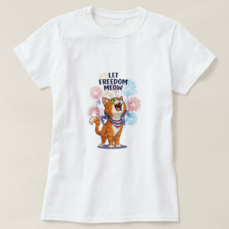 Let Freedom Meow - Patriotic Fireworks T-shirt de