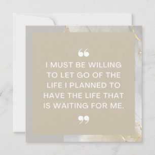 Let Go Life I Carte d'affirmation positive prévue