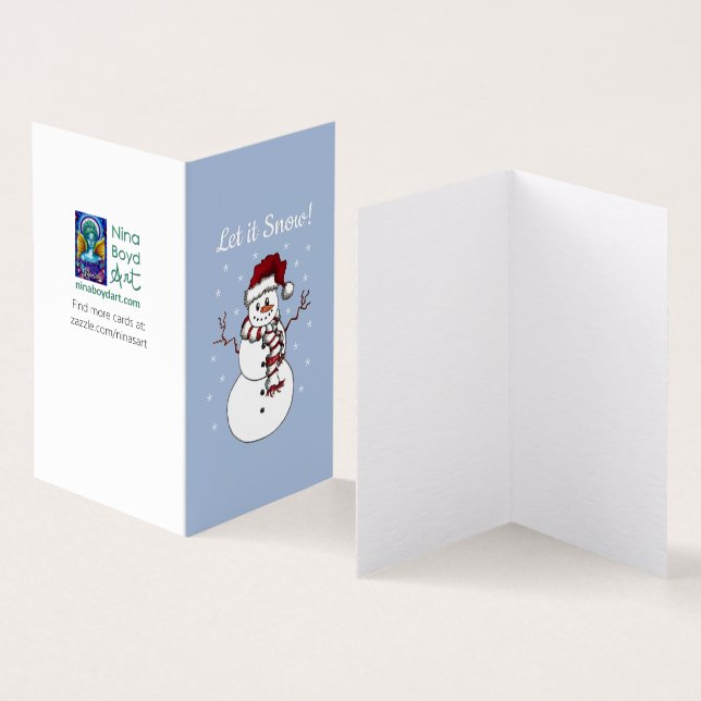 "Let it Snow" Carte de voeux Snowman *set de 25 (Inside and Outside)