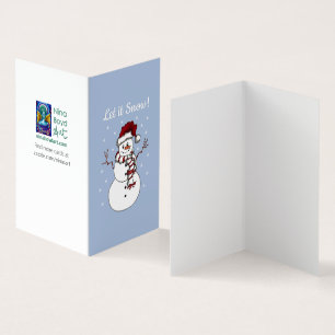 "Let it Snow" Carte de voeux Snowman *set de 25